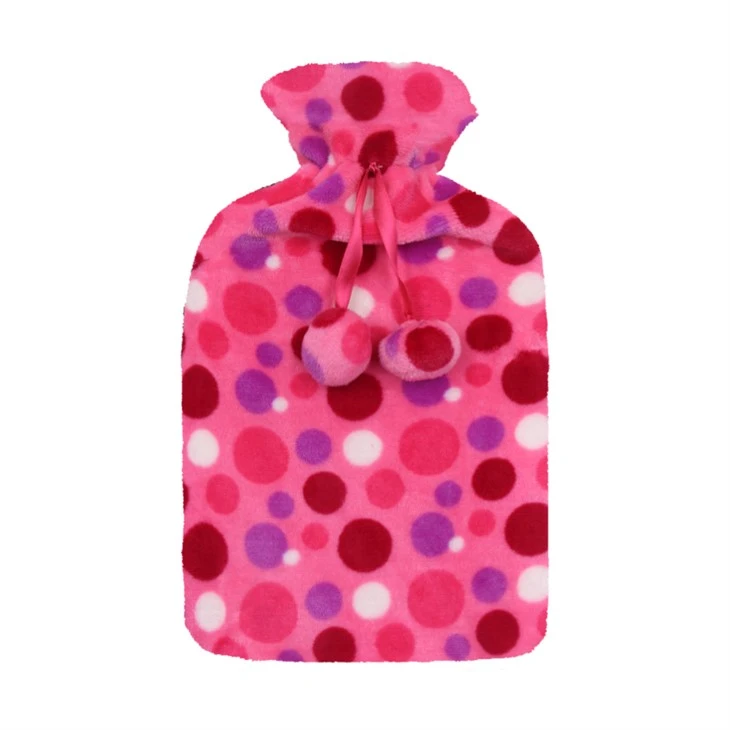 Wave Point Fleece Hot Water Bottle Cover