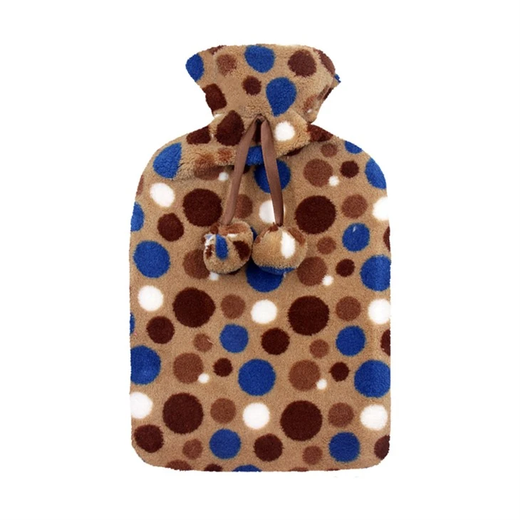 Wave Point Fleece Hot Water Bottle Cover